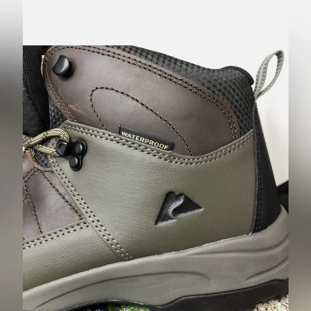 Ozark Trail Brown and Black Hiking Boots Durable Outdoor Footwear